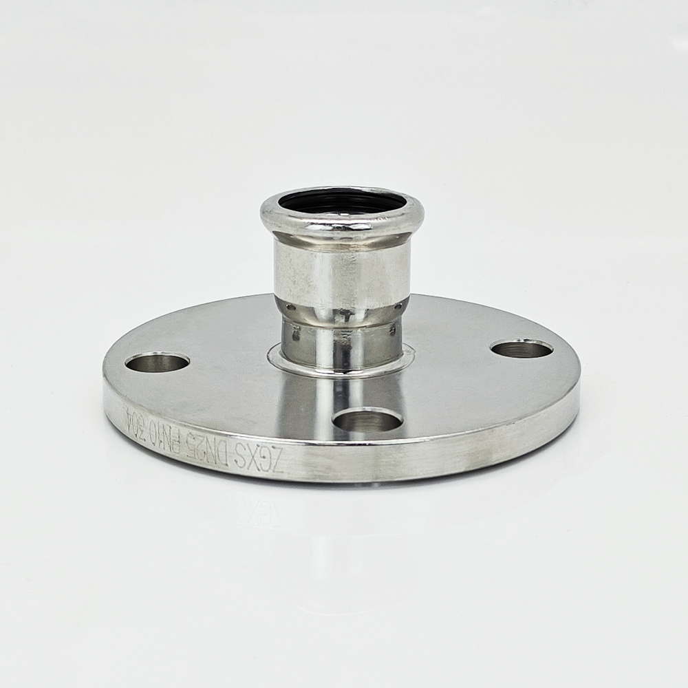 Single press flange adapter
